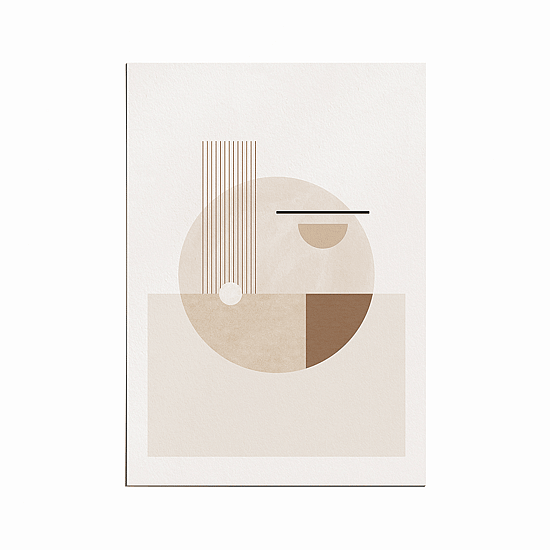 Neutral Semicircles Poster No.2 - Image 5
