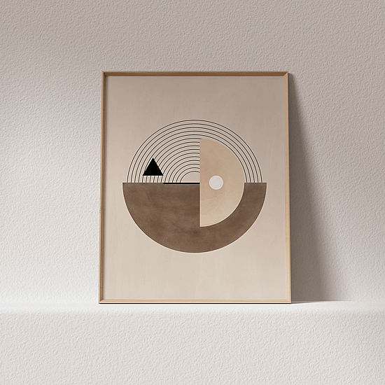 Beige Semicircles Poster No.1 - Image 4