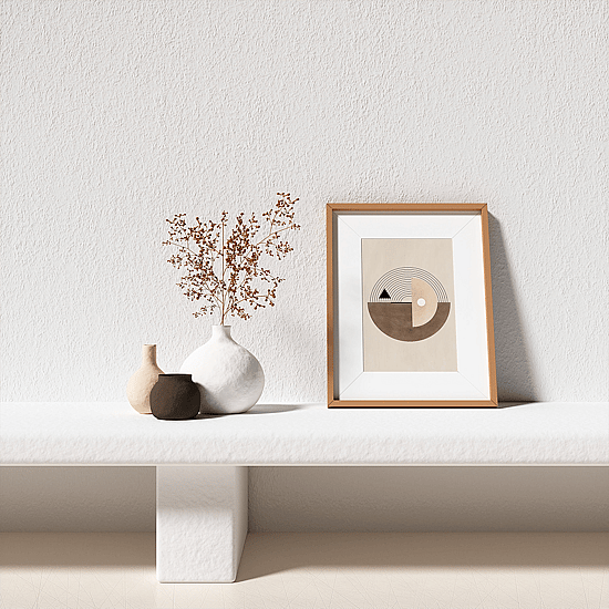 Beige Semicircles Poster No.1 - Image 3