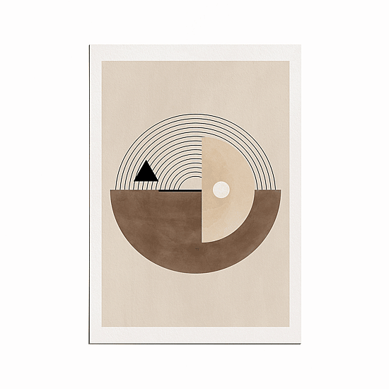 Beige Semicircles Poster No.1 - Image 5