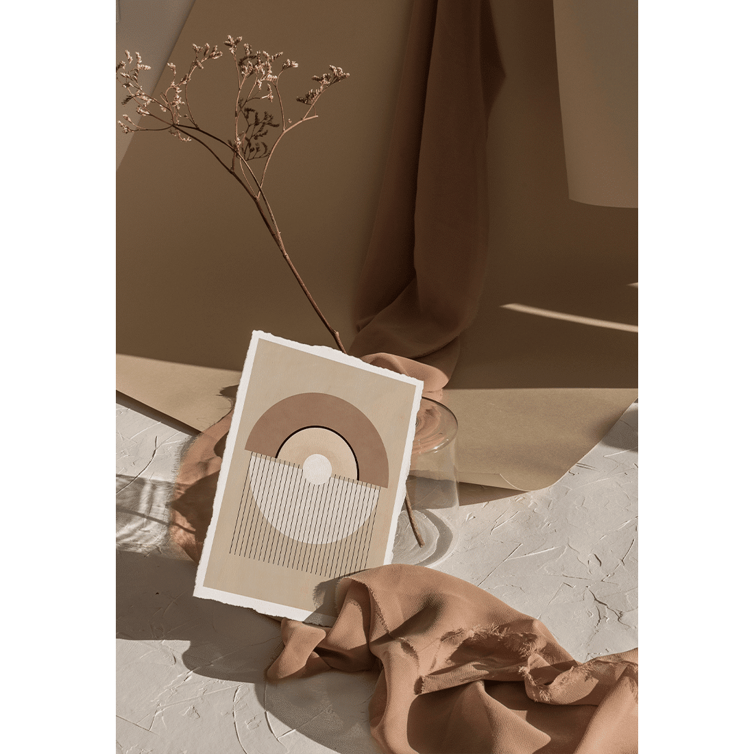 Beige Semicircles Poster No.2 - Image 5