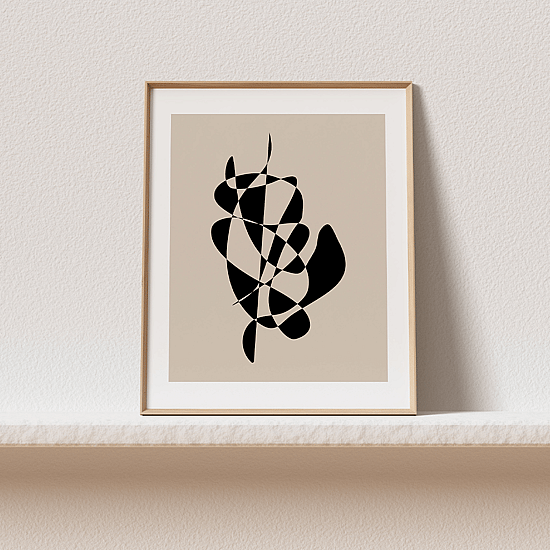 Abstract Black Shapes Poster - Image 3