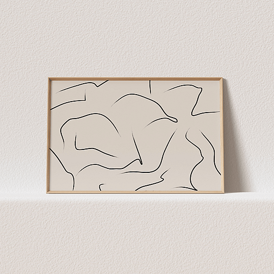 Tranquil Swirling Lines Poster - Image 4