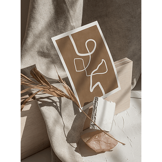 Brown Single Line Poster - Image 5