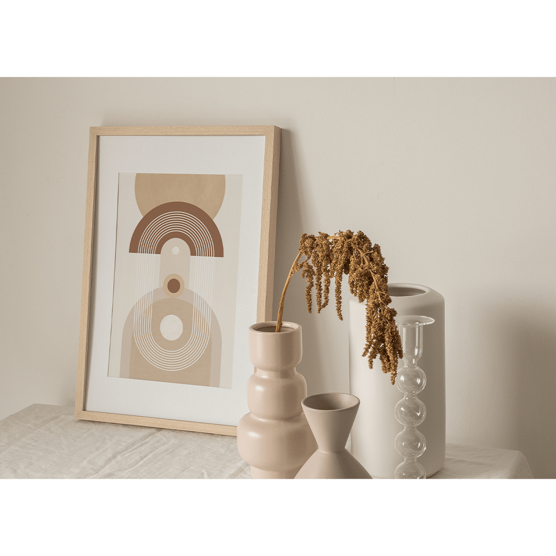 Beige Mid Century Poster No.3 - Image 3
