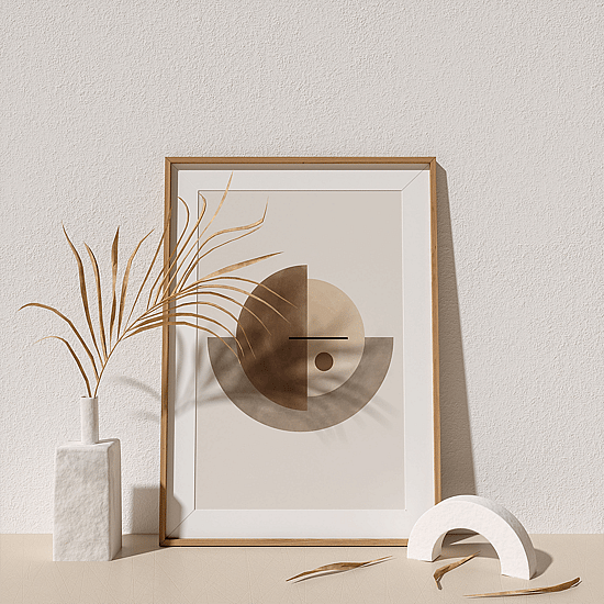 Beige Geometric Poster - Image 4
