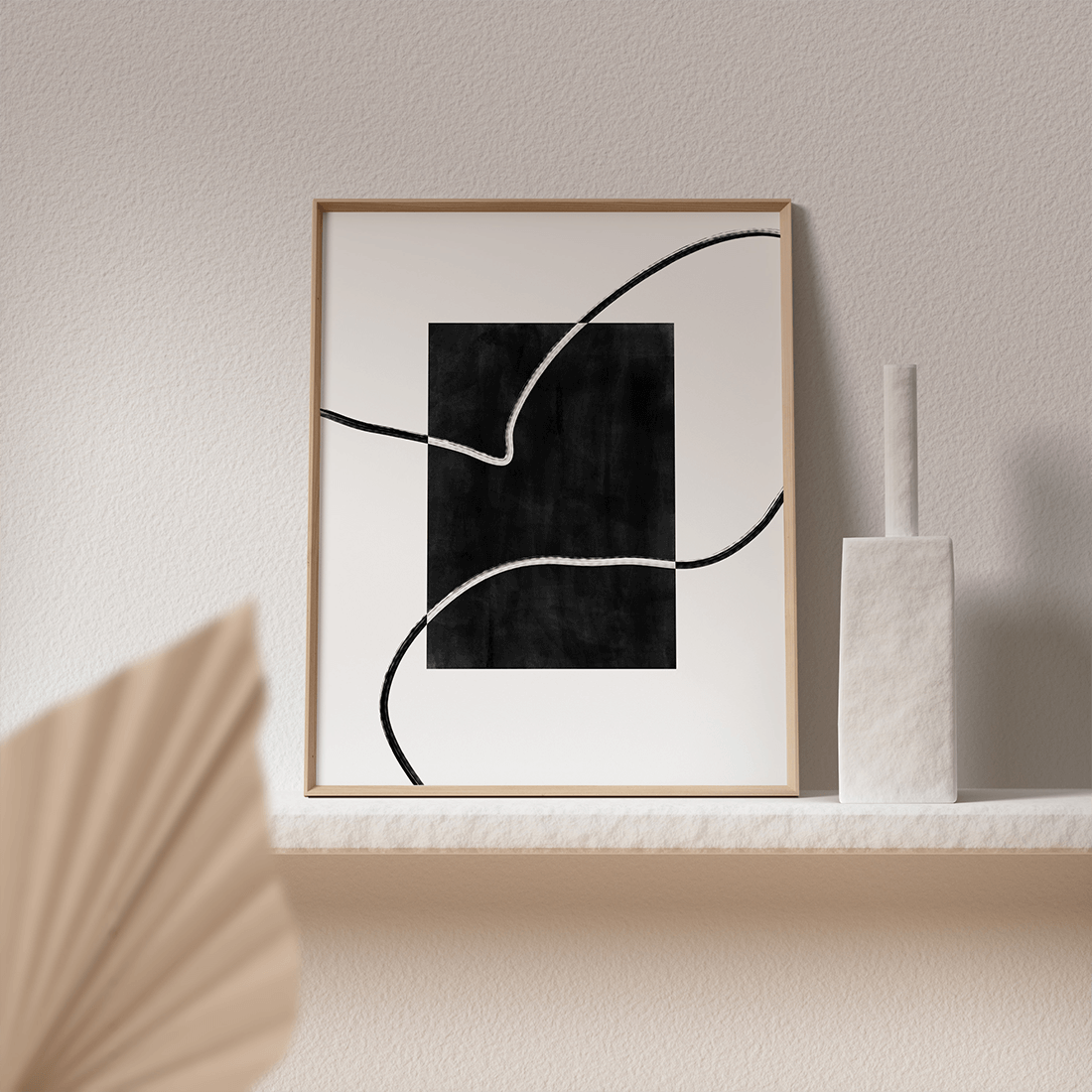 Black & White Line Art Poster - Image 3