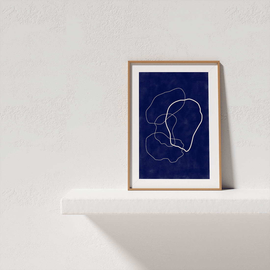 Abstract Navy Lines Poster - Image 2