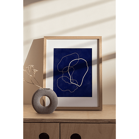 Abstract Navy Lines Poster - Image 3