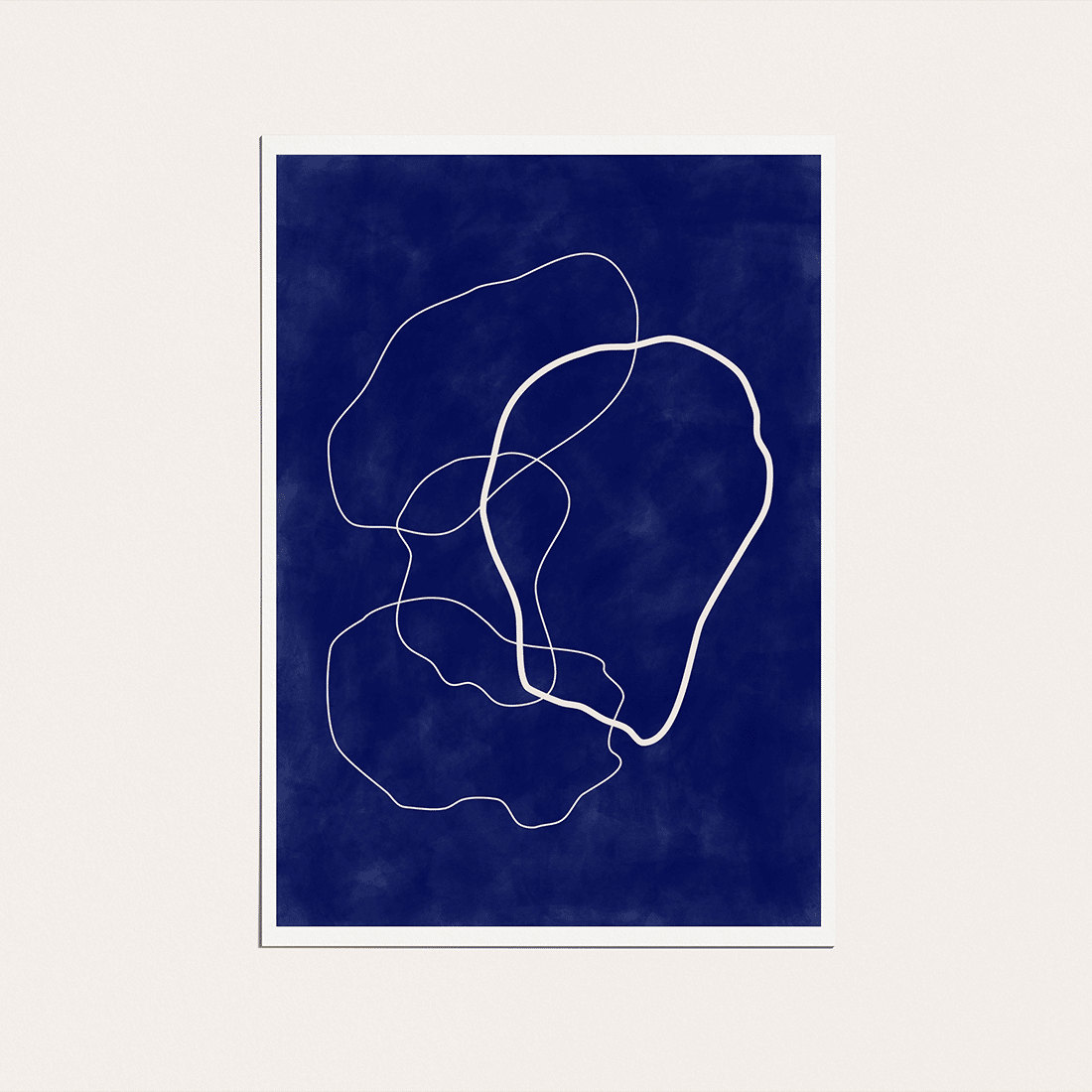 Abstract Navy Lines Poster - Image 5