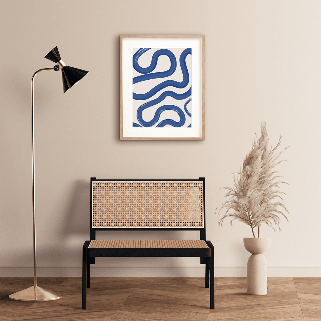 Blue Brush Stroke Poster - Image 3