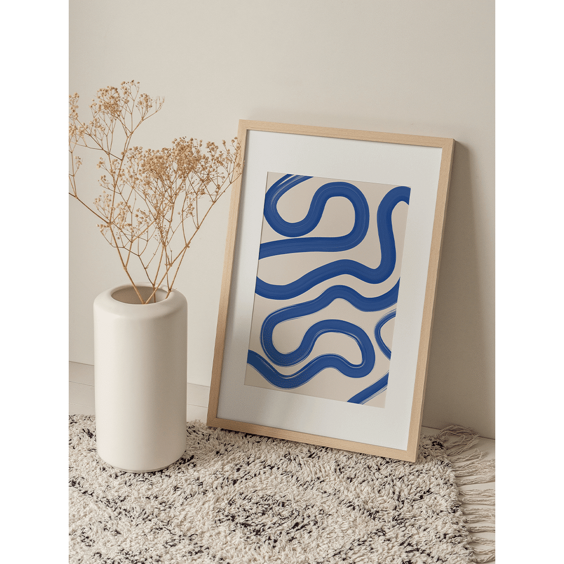 Blue Brush Stroke Poster - Image 4