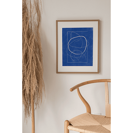 Blue Line Art Poster - Image 4