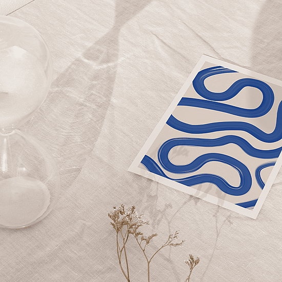 Blue Brush Stroke Poster - Image 5