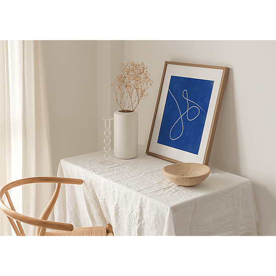 Single Line Blue Poster - Image 3