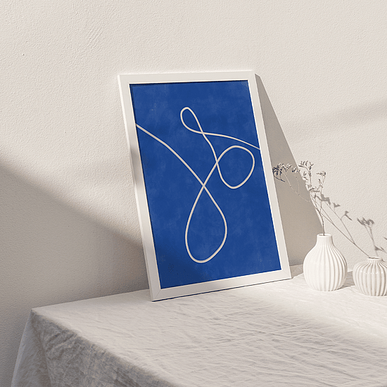 Single Line Blue Poster - Image 2