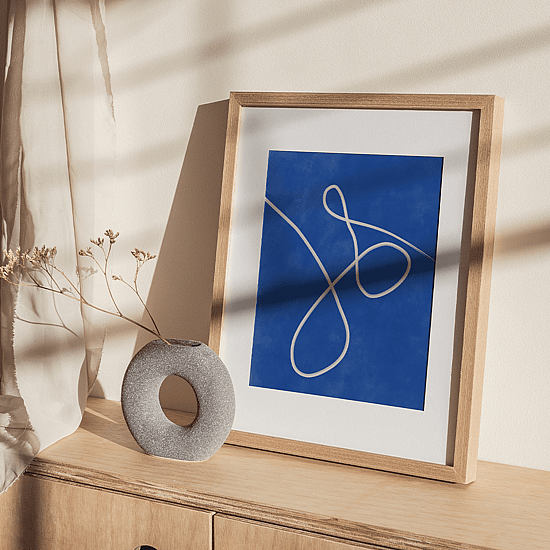 Single Line Blue Poster - Image 5
