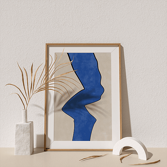 Organic Blue Shape Poster No.2 - Image 2