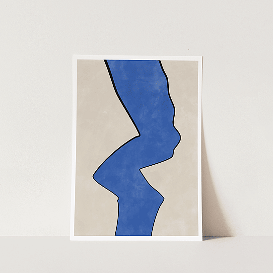 Organic Blue Shape Poster No.2 - Image 5