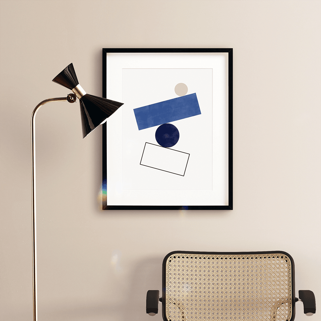 Simple Blue Forms Poster No.2 - Image 2