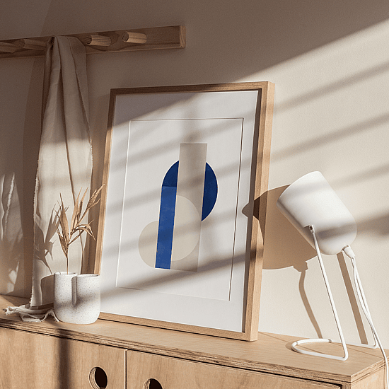 Blue Geometric Poster No.2 - Image 3