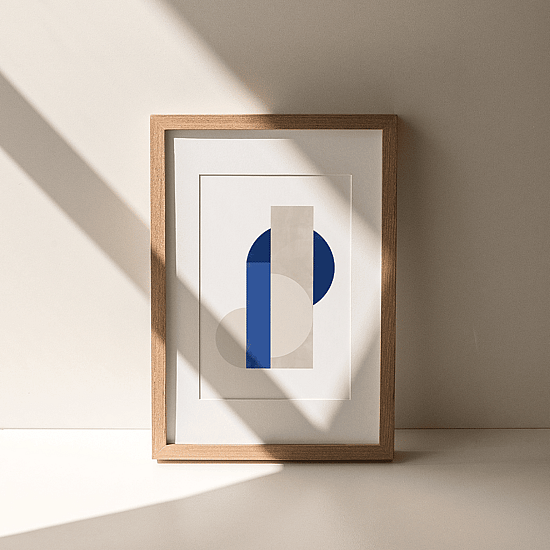 Blue Geometric Poster No.2 - Image 2
