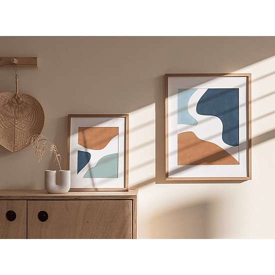 Blue & Rust Shapes Poster No.2 - Image 5
