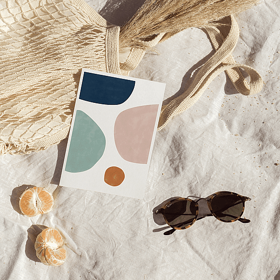 Watercolour Shapes Poster No.3 - Image 4