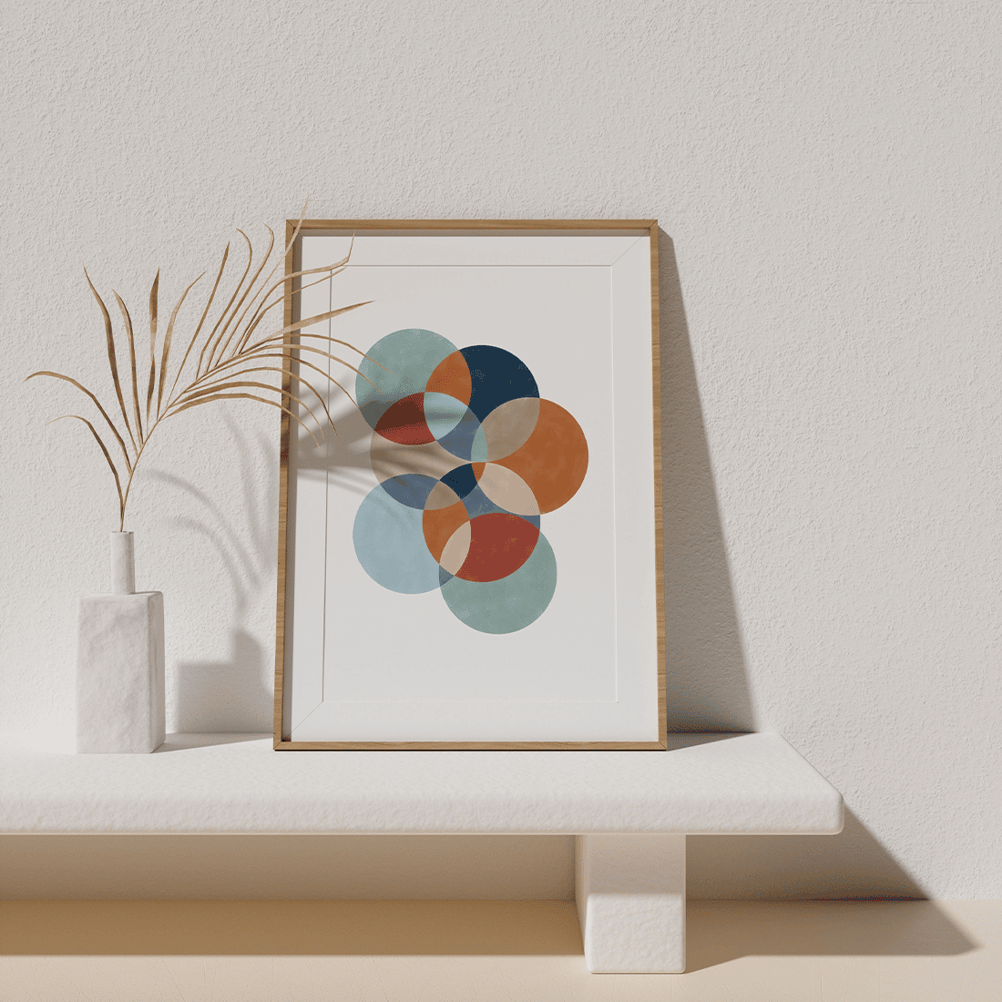 Blue & Rust Circles Poster - Image 5