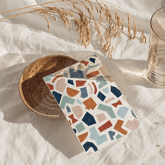 Blue & Rust Paper Cut-Out Poster - Image 5