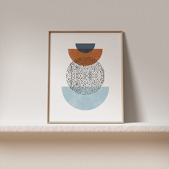 Blue & Rust Mid Century Poster No.1 - Image 3