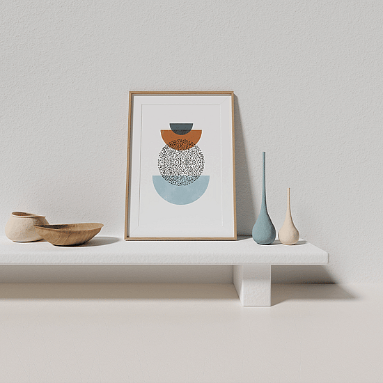 Blue & Rust Mid Century Poster No.1 - Image 5