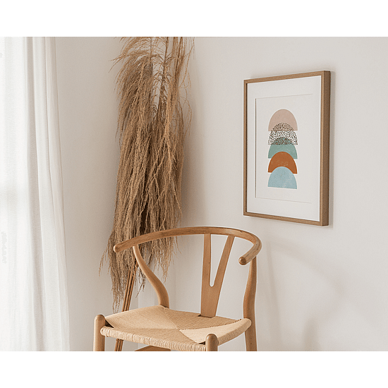 Blue & Rust Mid Century Poster No.2 - Image 3