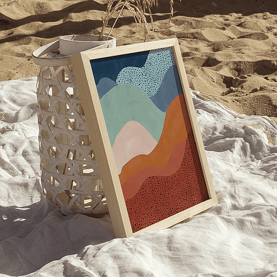 Blue & Rust Landscape Poster No.1 - Image 4