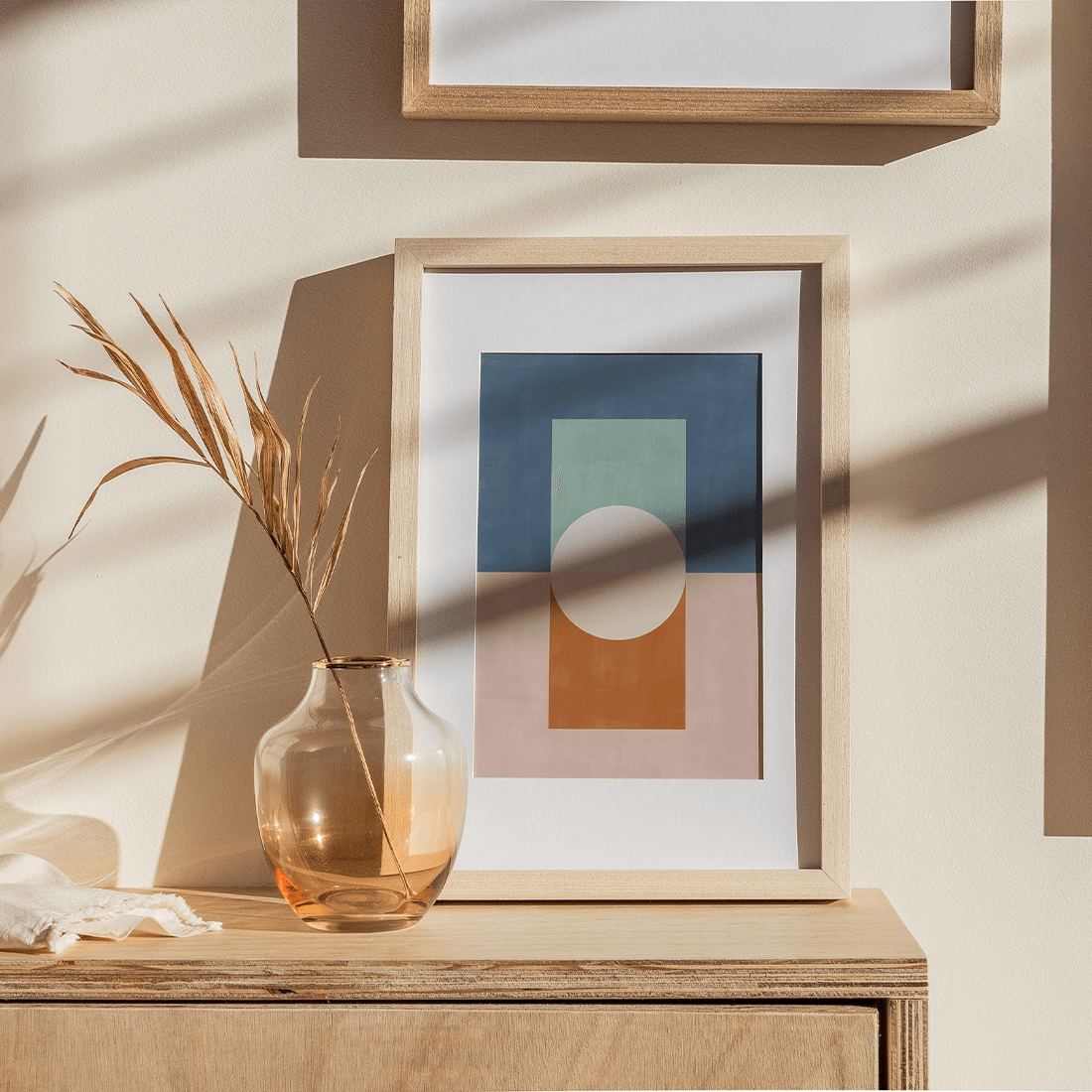 Blue & Rust Geometric Poster No.1 - Image 2