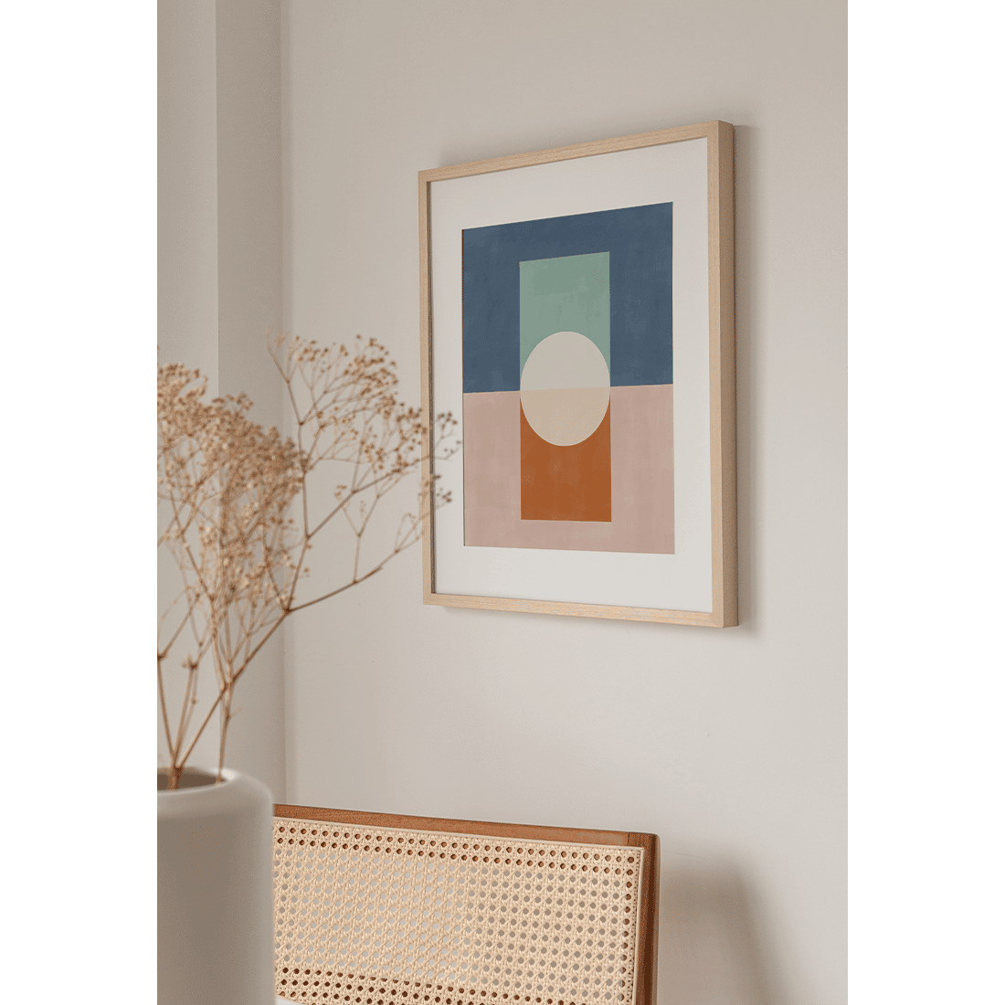 Blue & Rust Geometric Poster No.1 - Image 4