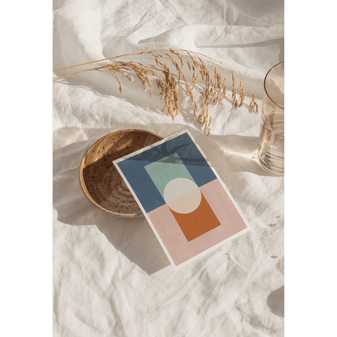 Blue & Rust Geometric Poster No.1 - Image 5