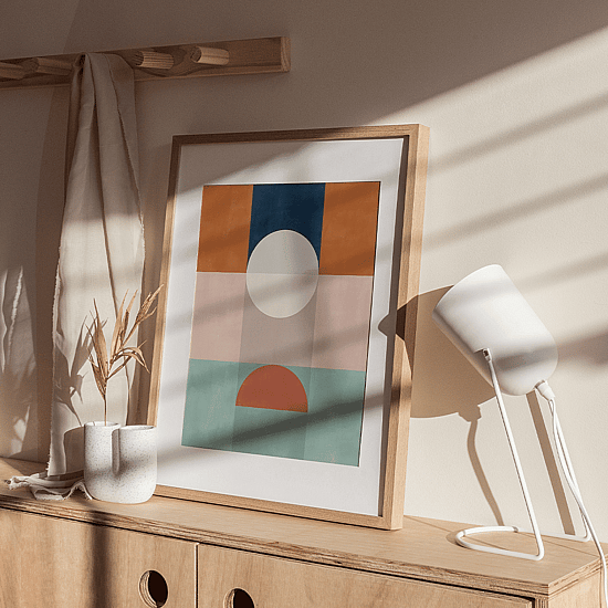 Blue & Rust Geometric Poster No.2 - Image 2