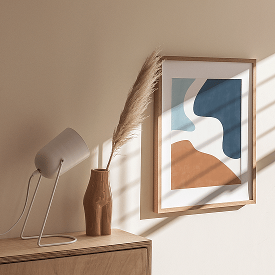 Blue & Rust Shapes Poster No.2 - Image 2