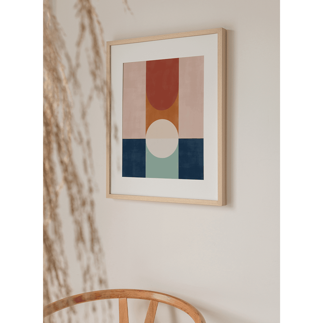 Blue & Rust Geometric Poster No.3 - Image 3