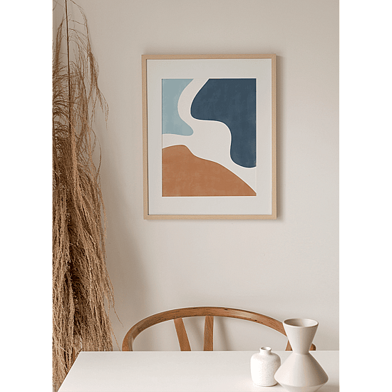 Blue & Rust Shapes Poster No.2 - Image 3