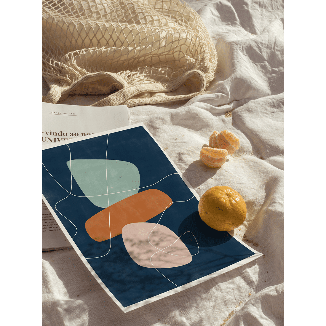 Blue & Rust Shapes Poster No.2 - Image 5