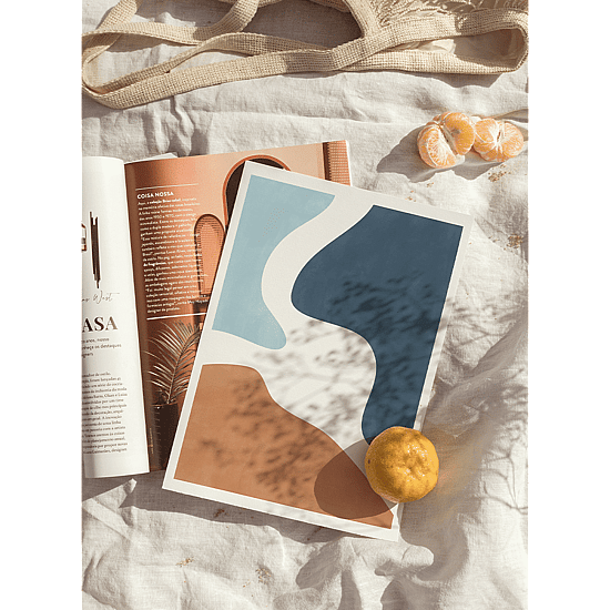 Blue & Rust Shapes Poster No.2 - Image 4