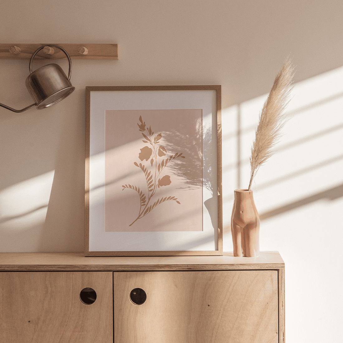 Pink Painted Flowers Poster No.2 - Image 2