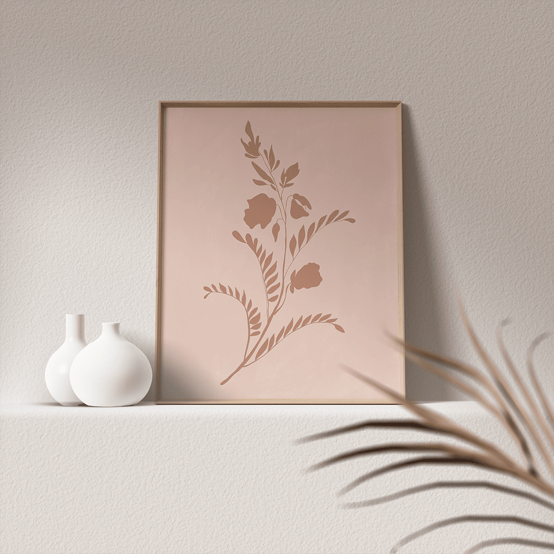 Pink Painted Flowers Poster No.2 - Image 3