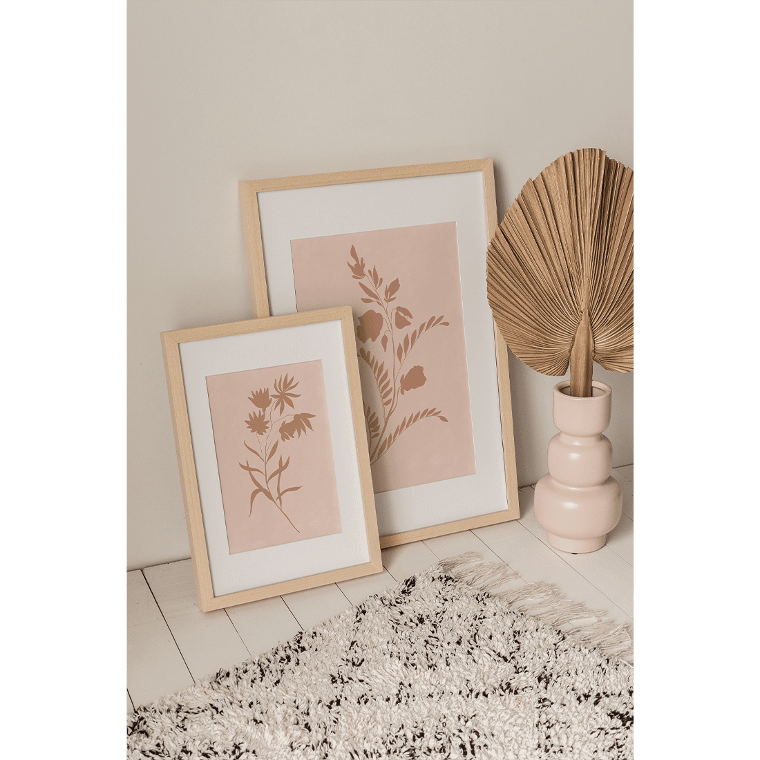 Pink Painted Flowers Poster No.2 - Image 5