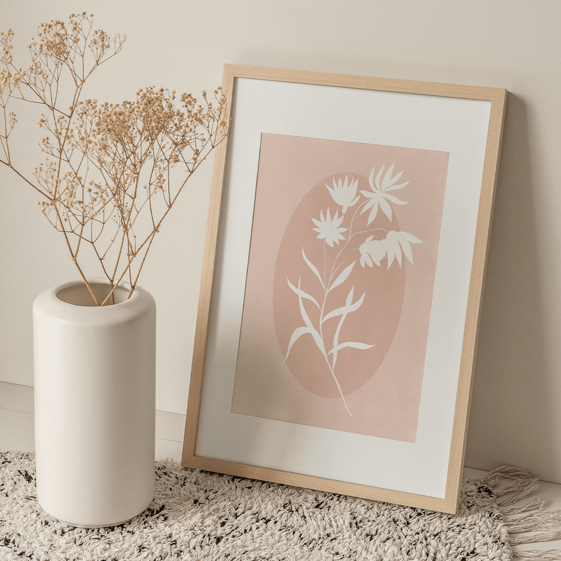 Pink Vintage Flowers Poster No.1 - Image 4