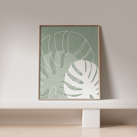 Green Monstera Poster - Image 2