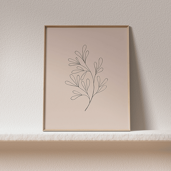 Pink Botanical Line Art Poster No.1 - Image 2