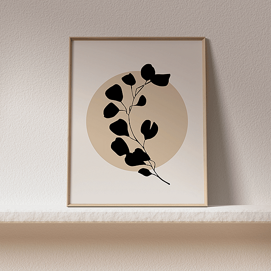 Black Beige Eucalyptus Poster No.1 - Image 4